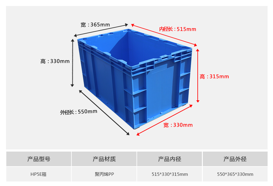 名贯彩票HP5E塑料物流箱