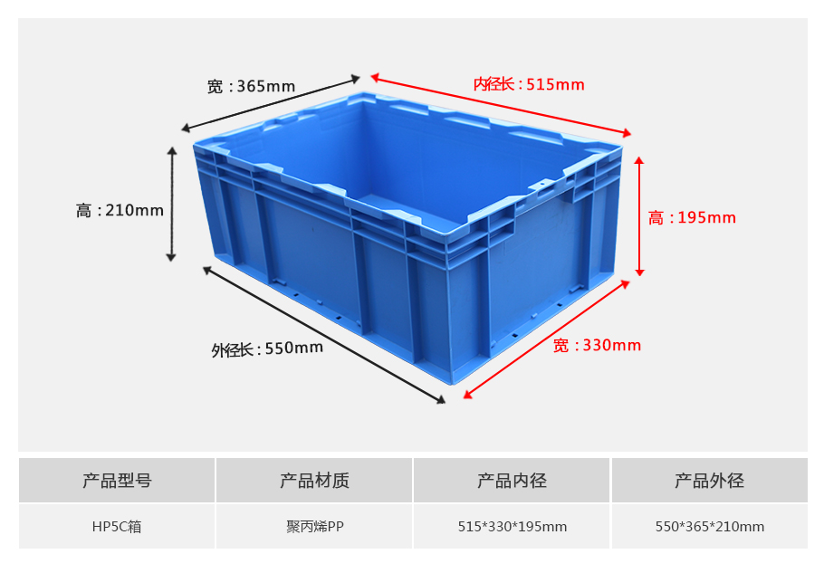 名贯彩票HP5C塑料物流箱