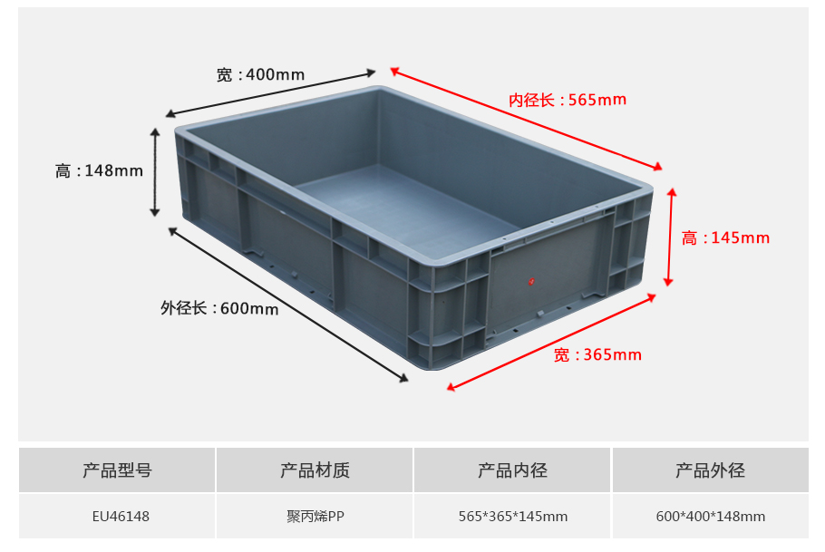 名贯彩票EU46148塑料物流箱